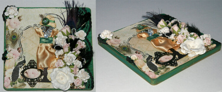 Altered Cigar Box - Vintage 1920&#039;s Couture Fashion