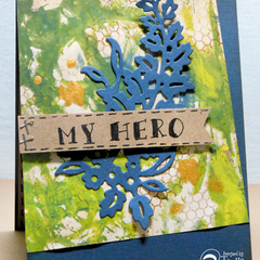 Father's Day Card using Gelli Prints