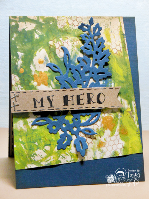 Father&#039;s Day Card using Gelli Prints