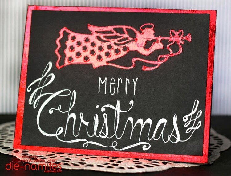 Foil Christmas Card Chalkboard