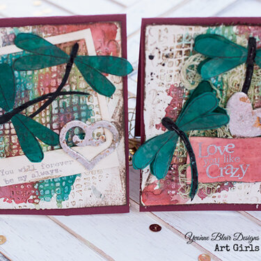 Mixed Media Cards - Love You Like Crazy