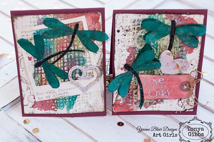 Mixed Media Cards - Love You Like Crazy