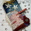 Mixed Media ATC Americana Tag