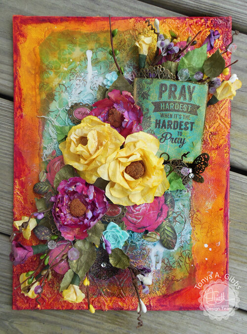 Pray When It is the Hardest to Pray  Mixed Media Canvas