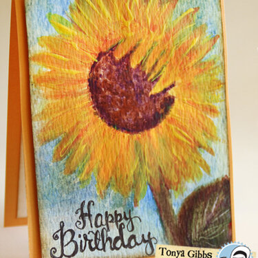Sunflower Watercolor Card