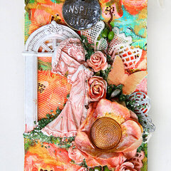 In The Garden - Mixed Media Tag