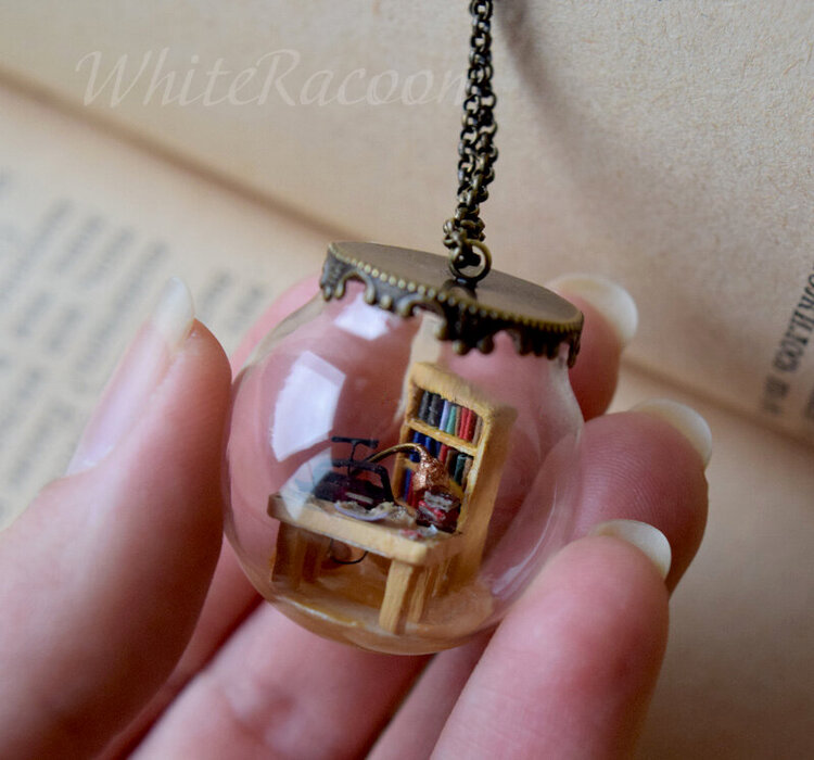 Book restoration process in a tiny jar