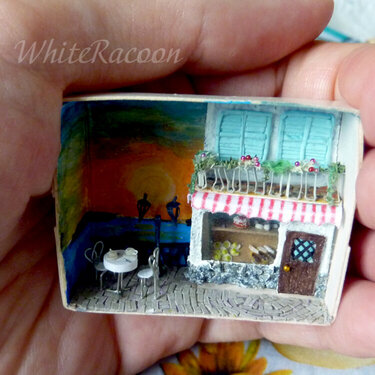 Tiny cafe in a matchbox