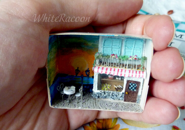 Tiny cafe in a matchbox