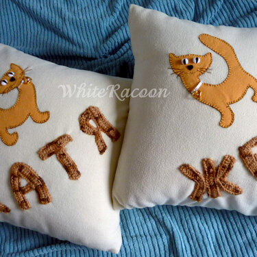 Pillows with cats
