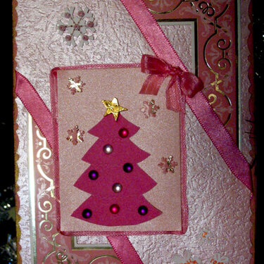 Pink Christmas card