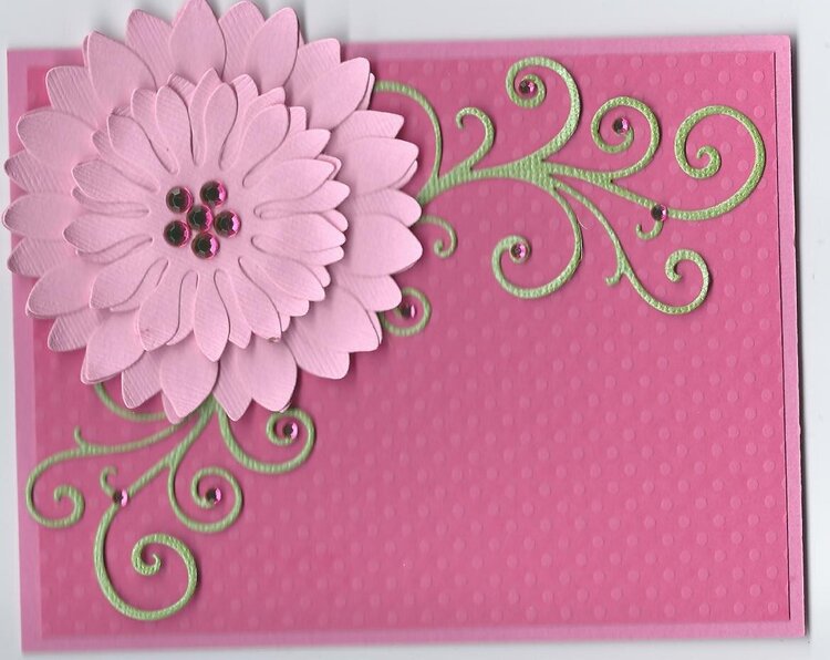 3 Shades of Pink Note Card