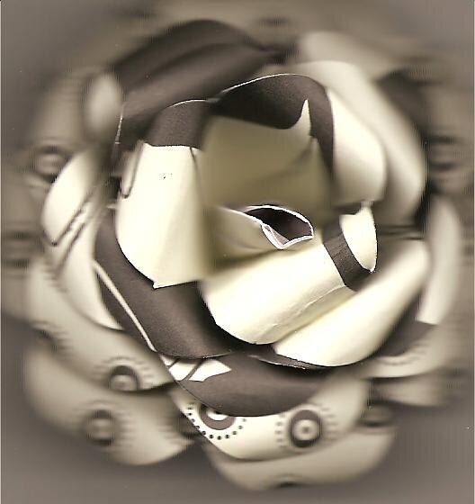 Black &amp; White Cardstock Rose