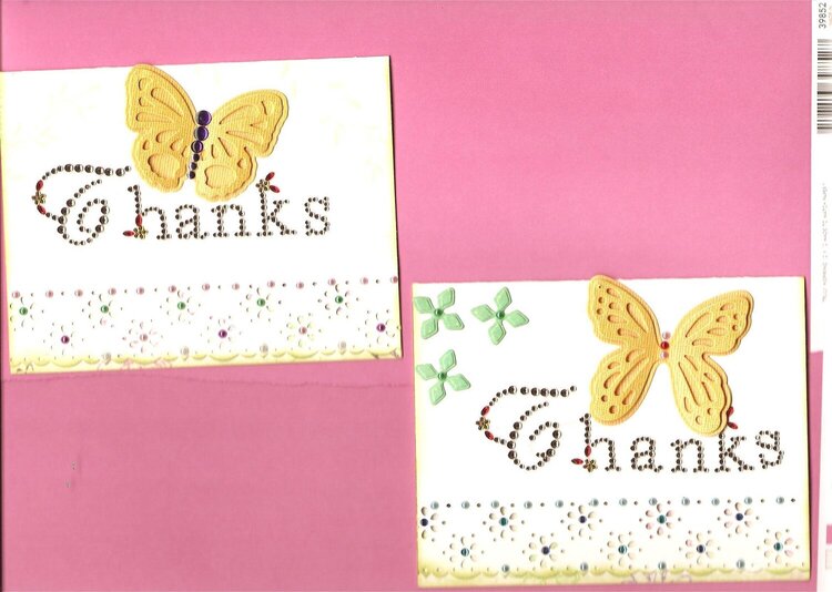 Jeweled Thank You Cards