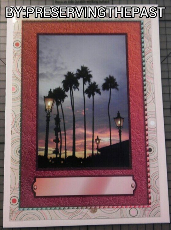 Photo card -- Sunset  at WDW/Epcot