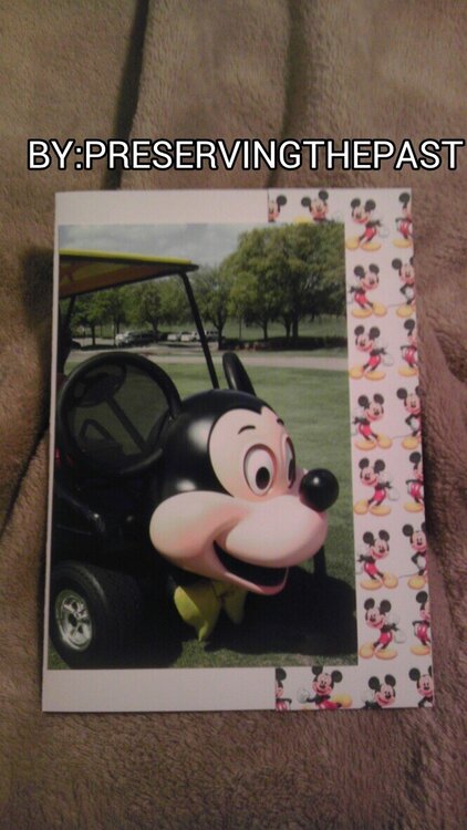 Mickey Mouse Golf Cart Card