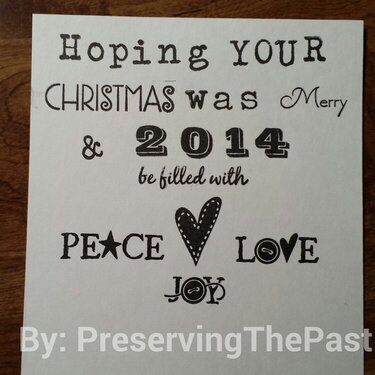 Christmas Card 2013 Insert