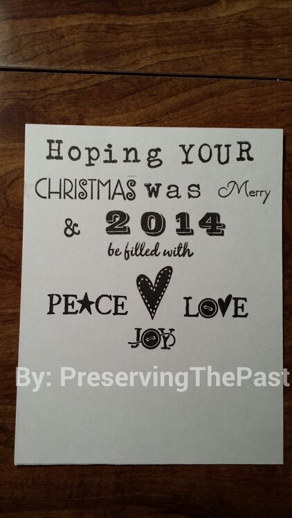 Christmas Card 2013 Insert