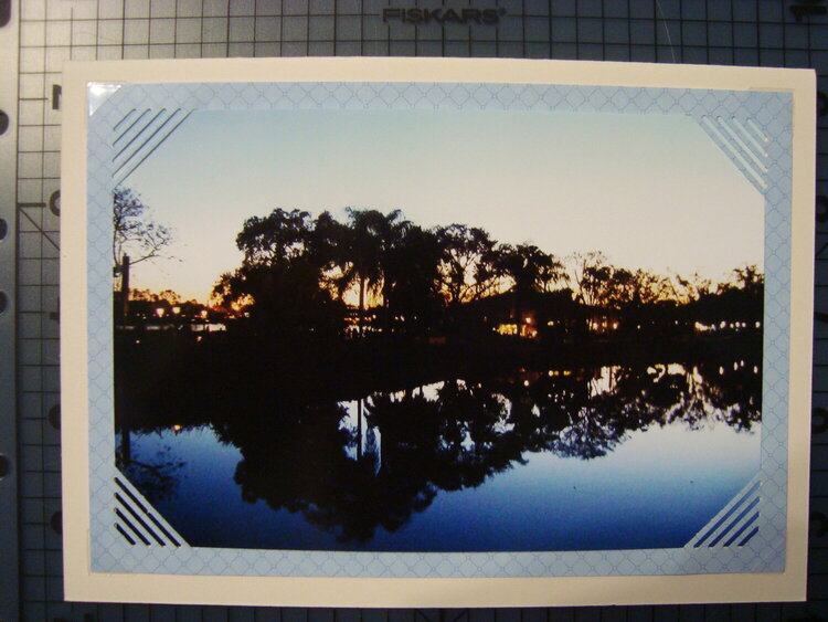 Photo Card -- Evening Scene at Epcot -- WDW