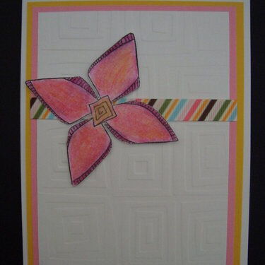 Embossed Card -- Flower