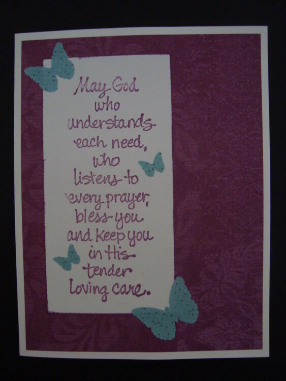 Prayer Card -- Purple