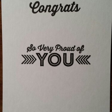 Inside of Son&#039;s Graduation Card