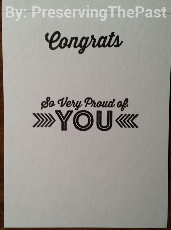 Inside of Son&#039;s Graduation Card