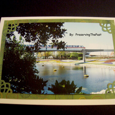 Photo Card -- Monorail at Epcot