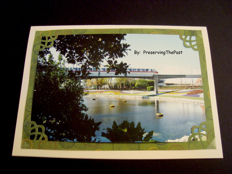 Photo Card -- Monorail at Epcot