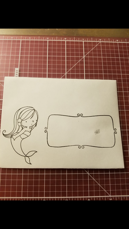 Envelope for Mermaid Thank You Card
