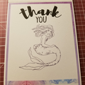 Mermaid Thank You Card -- Inside