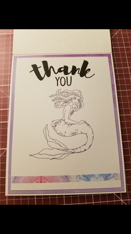 Mermaid Thank You Card -- Inside