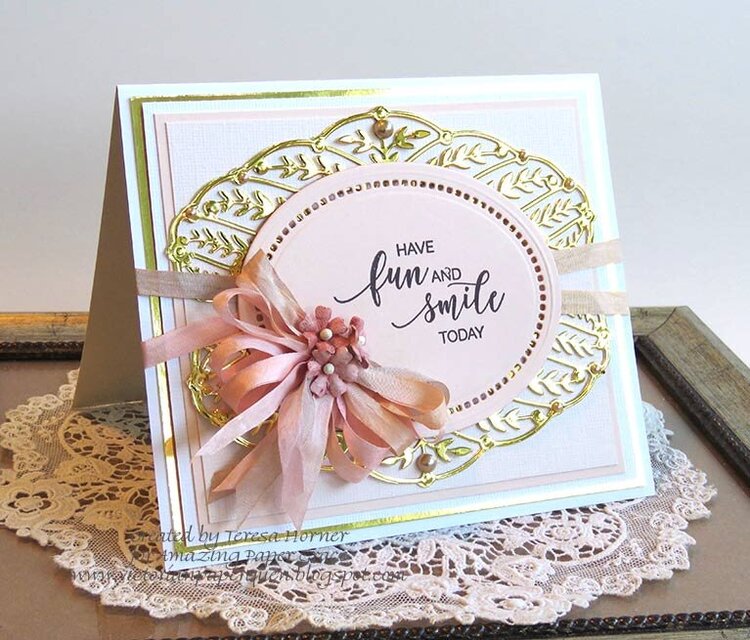 A Gilded Border Card by Teresa Horner