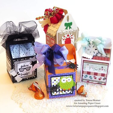 Fun little Holiday Mini boxes by Teresa Horner