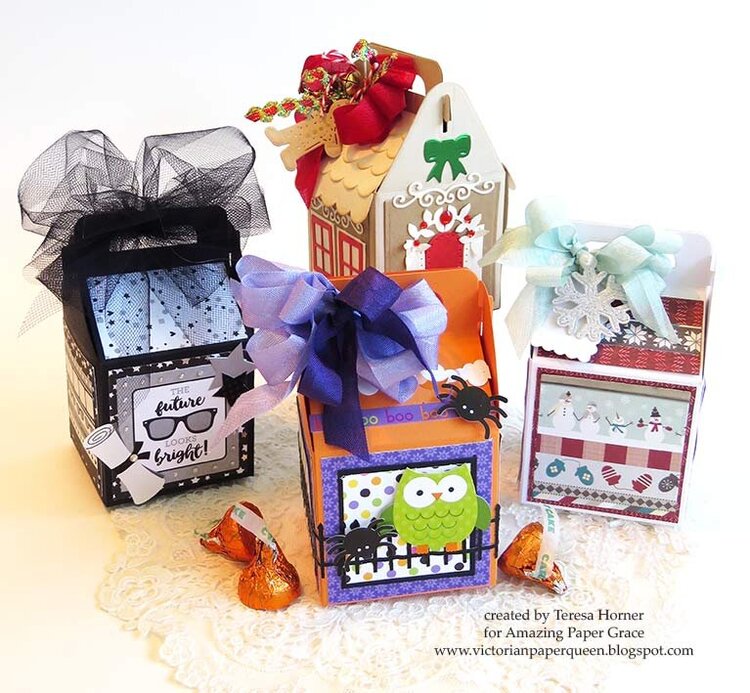 Fun little Holiday Mini boxes by Teresa Horner