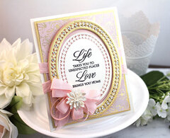 Pretty in pink card made with Candlewick Ovals