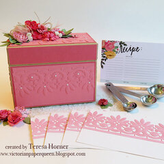 Vintage Recipe Box, dividers and cards by Teresa Horner