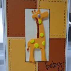 Giraffe baby card