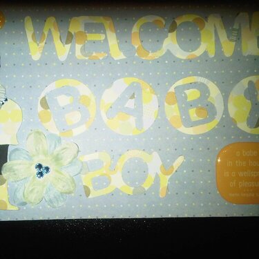 Baby boy shower card