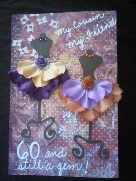 Woman&#039;s 60th b-day card