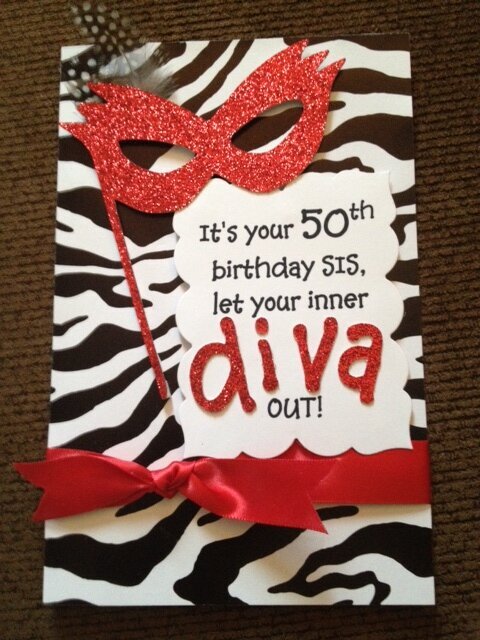 Sister&#039;s 50th b-day card