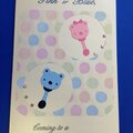 Boy or girl baby card