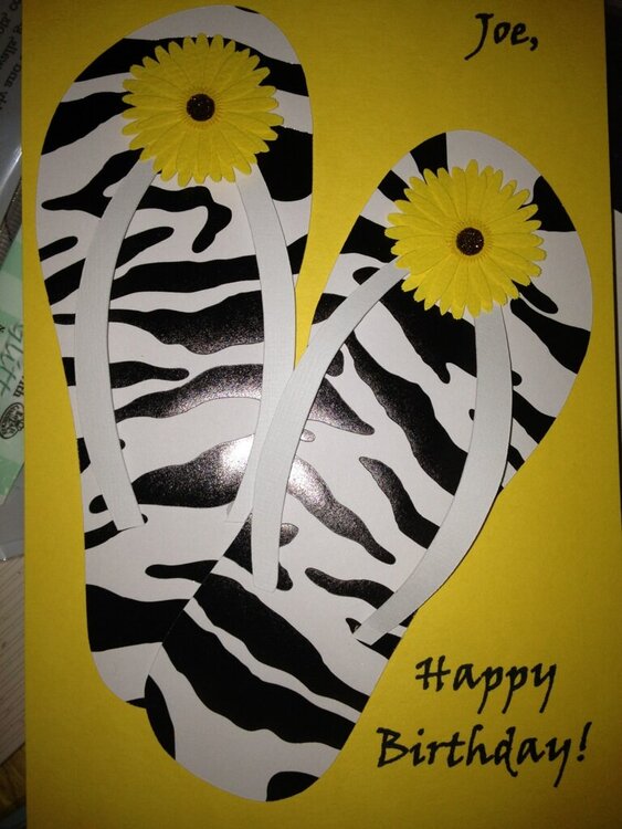 Flip flop b-day card