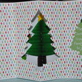 Inside of Christmas tree tunnel card