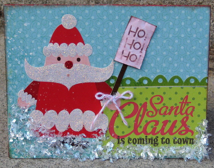 Santa Claus is coming to town card