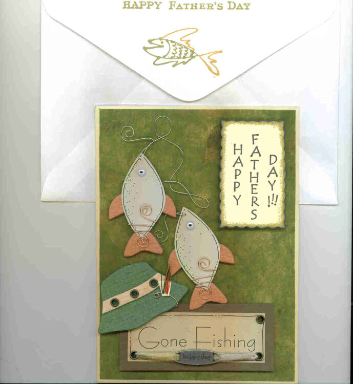 Gone Fishin&#039; Father&#039;s Day card