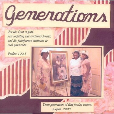 Generations--Scripture Inspired Challenge