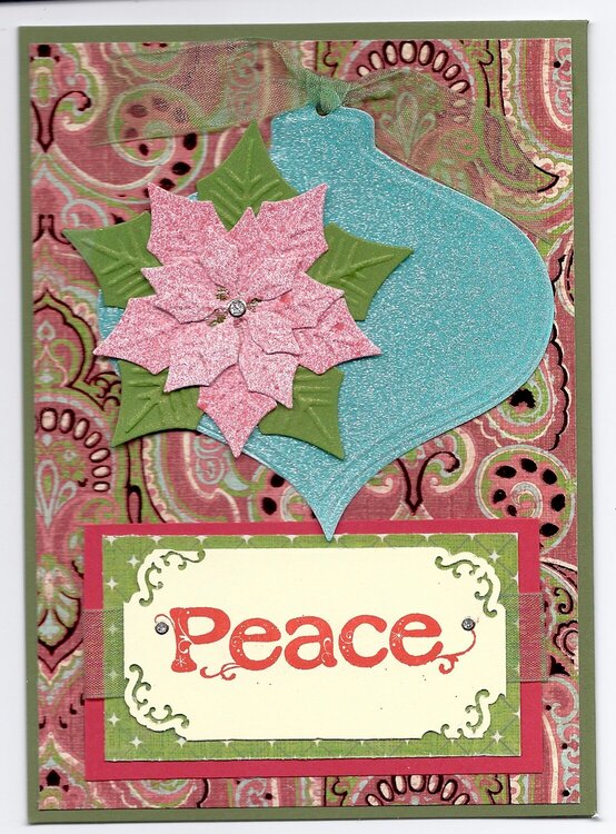 Christmas Card Pink Poinsettia