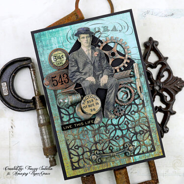 &quot;Live this Life&quot; Industrial Steampunk Card