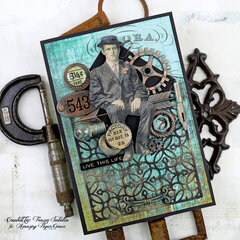 "Live this Life" Industrial Steampunk Card